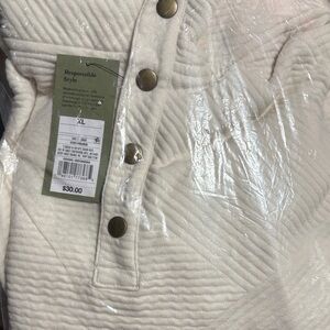 Goodfellow & Co Cream Textured Shirt